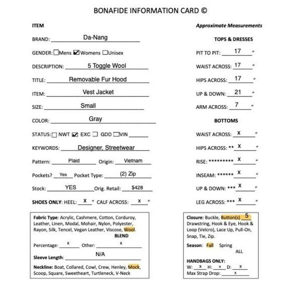 Da-Nang Womens Toggle Wool Removable Fur Hood Vest Jacket Size Small Gray FA EXC - Picture 12 of 12